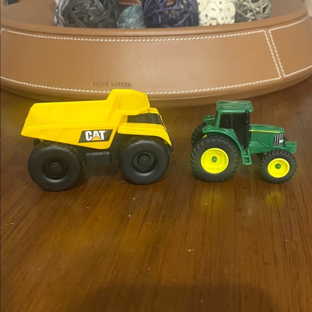 CAT Dump Truck and ERTL Tractor Toys